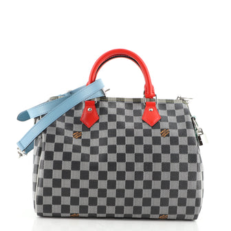 Louis Vuitton Speedy Bandouliere Bag Limited Edition Colored Damier 30