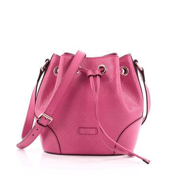 Gucci Bright Bucket Bag Diamante Leather Small