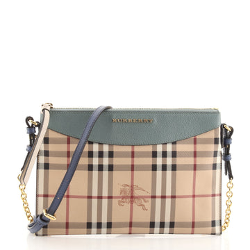 Burberry Peyton Crossbody Bag Horseferry Check Canvas
