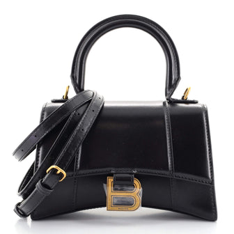 Balenciaga Hourglass Top Handle Bag Leather XS