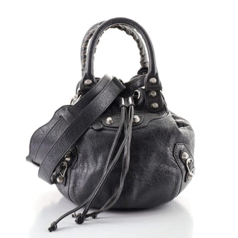 Balenciaga Pom Pon Giant Studs Bag Leather Mini