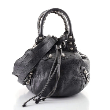 Balenciaga Pom Pon Giant Studs Bag Leather Mini