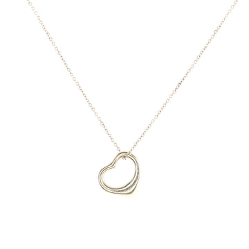 Tiffany & Co. Elsa Peretti Open Heart Pendant Necklace Sterling Silver 16mm
