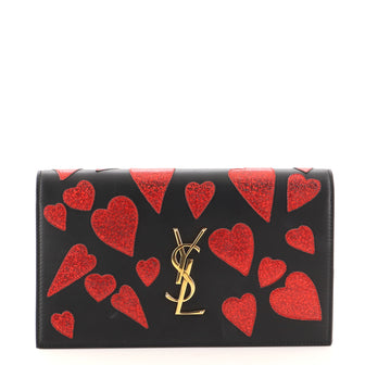 Saint Laurent Classic Monogram Clutch Patchwork Leather Large
