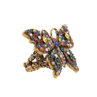 Gucci Butterfly Ring Crystal and Metal