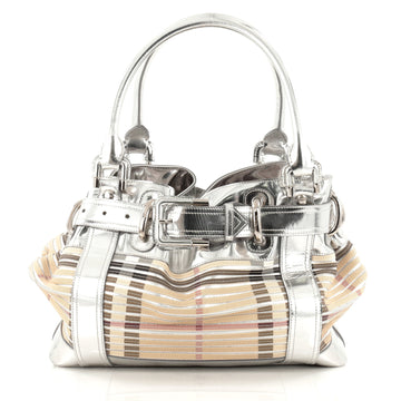 Burberry Beaton Bag Sliced House Check Coated Canvas Large