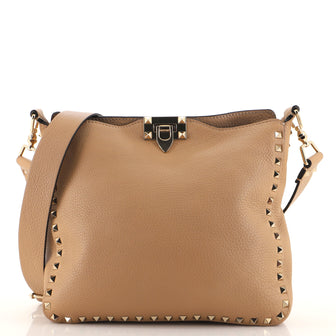 Valentino Rockstud Flip Lock Messenger Bag Leather Small