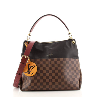 Louis Vuitton Maida Handbag Damier with Leather