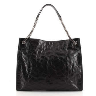 Saint Laurent Niki Shopping Tote Matelasse Chevron Leather Large
