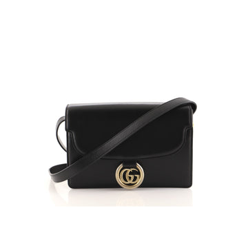 Gucci GG Ring Shoulder Bag Leather Small