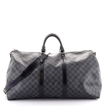 Louis Vuitton Keepall Bandouliere Bag Damier Graphite 55