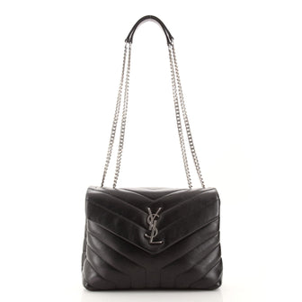 Saint Laurent LouLou Shoulder Bag Matelasse Chevron Leather Small