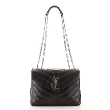Saint Laurent LouLou Shoulder Bag Matelasse Chevron Leather Small