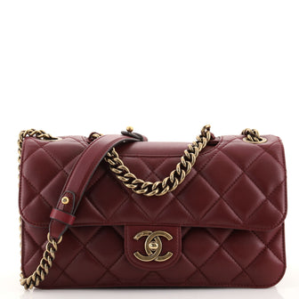 Perfect Edge Flap Bag Quilted Calfskin Small