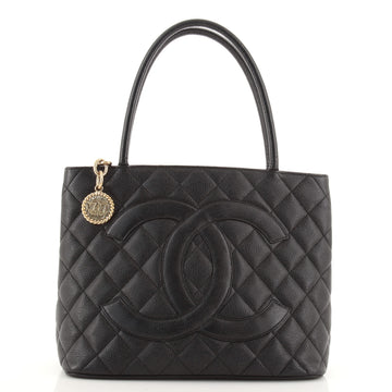 Chanel Medallion Tote Quilted Caviar