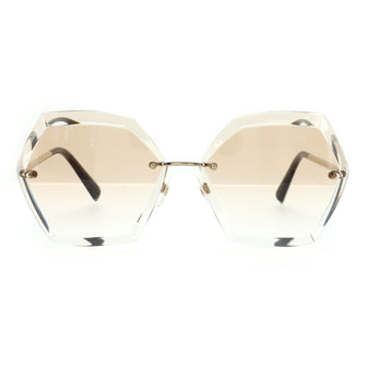 Chanel Rimless Octagon Sunglasses Metal