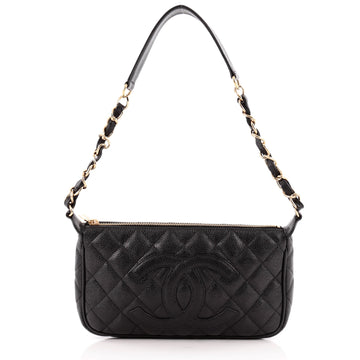 Chanel Timeless CC Chain Shoulder Bag Quilted Caviar Small