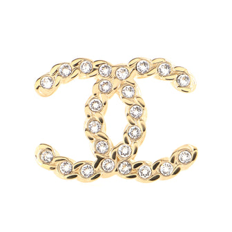 Chanel CC Brooch Metal with Crystals