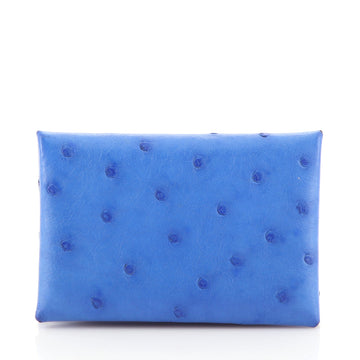 Hermes Calvi Card Holder Ostrich