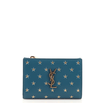 Saint Laurent Classic Monogram Zipped Bifold Wallet Printed Leather Compact