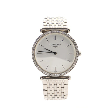 Longines La Grande Classique Quartz Watch Stainless Steel with Diamond Bezel 29