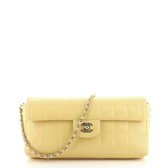 Chanel Chocolate Bar Flap Bag Quilted Lambskin East West