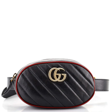 Gucci GG Marmont Belt Bag Diagonal Quilted Leather