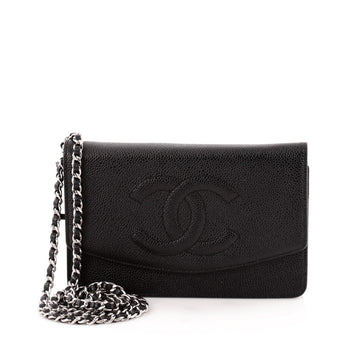 Chanel Timeless Wallet on Chain Caviar