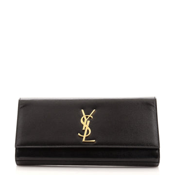 Saint Laurent Classic Monogram Clutch Grainy Patent Long