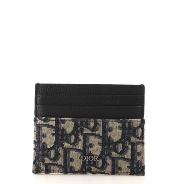 Christian Dior Card Holder Oblique Canvas and Leather