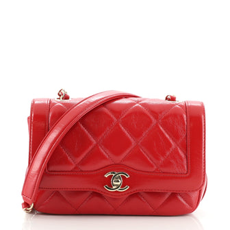 Chanel Hold The Line Flap Bag Quilted Shiny Aged Calfskin Mini