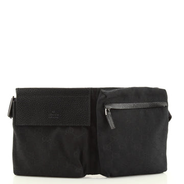 Gucci Vintage Double Belt Bag GG Canvas