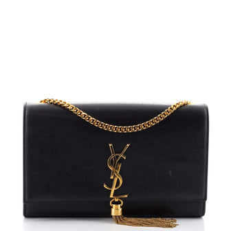 Saint Laurent Classic Monogram Tassel Crossbody Bag Leather Medium