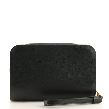Louis Vuitton Pochette Baikal Clutch Taiga Leather