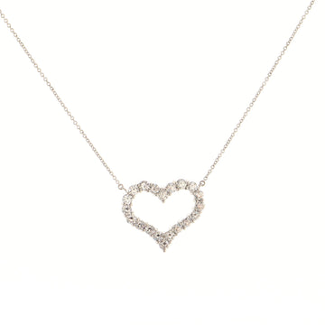 Tiffany & Co. Sentimental Heart Necklace Platinum with Diamonds Large