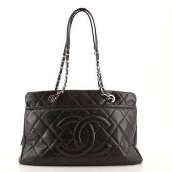Chanel Timeless CC Shopping Tote Quilted Caviar Medium