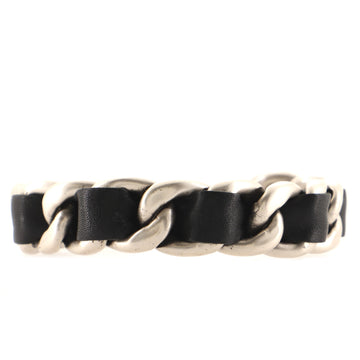 Chanel CC Chain Cuff Bracelet Metal with Leather
