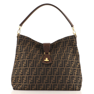 Fendi Turnlock Hobo Zucca Canvas Medium