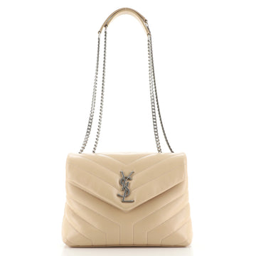 Saint Laurent LouLou Shoulder Bag Matelasse Chevron Leather Small