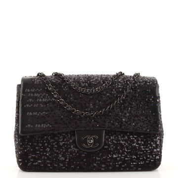 Chanel Moonlight On The Water Flap Bag Sequins Jumbo