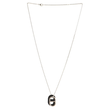 Hermes O'Maillon Pendent Necklace Metal and Leather