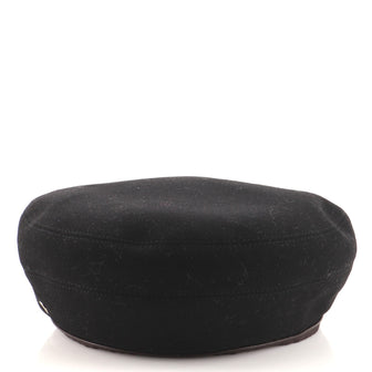 Hermes Saint-Honore Beret Cashmere with Leather