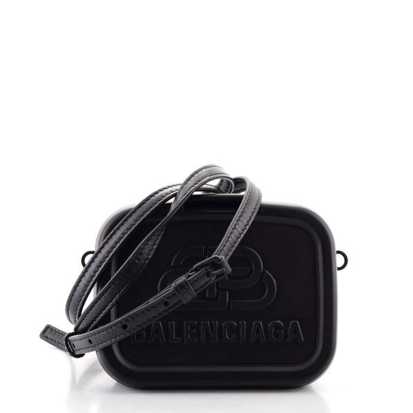 Balenciaga Lunch Box Mini Leather Case Bag in Black
