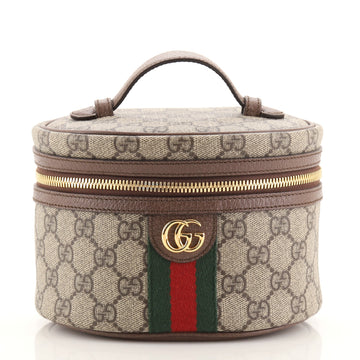 Gucci Ophidia Top Handle Cosmetic Case GG Coated Canvas Mini
