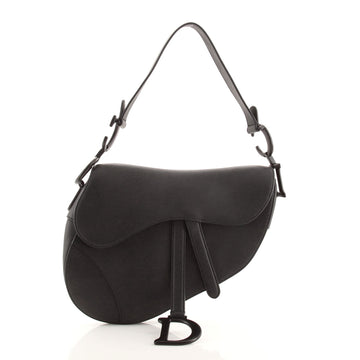 Christian Dior Ultra Matte Saddle Handbag Leather Medium