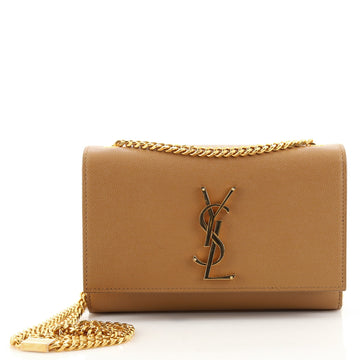 Saint Laurent Classic Monogram Crossbody Bag Grainy Leather Small
