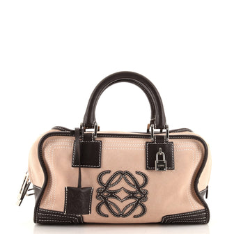 Loewe Amazona Bag Stitched Suede 28