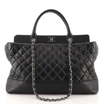 Chanel Be CC Tote Quilted Aged Calfskin Large
