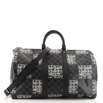 Louis Vuitton Keepall Bandouliere Bag Limited Edition Nemeth Damier Graphite 45