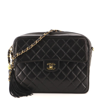 Chanel Vintage Front Pocket Camera Bag Quilted Lambskin Medium